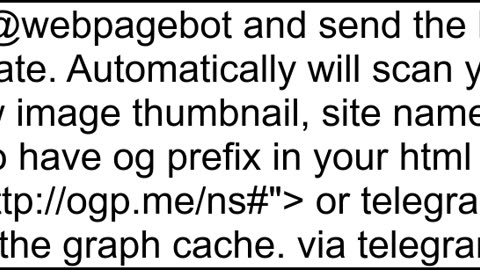 How to force telegram to update the link preview