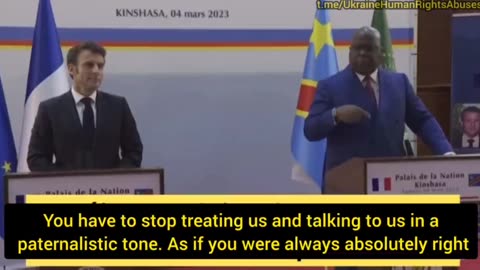 Congo President shuts down Macron at a press conference