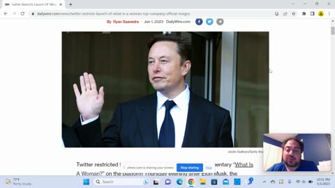 Elon Musk CENSORS hit Daily Wire, Matt Walsh documentary What Is A Woman on Twitter