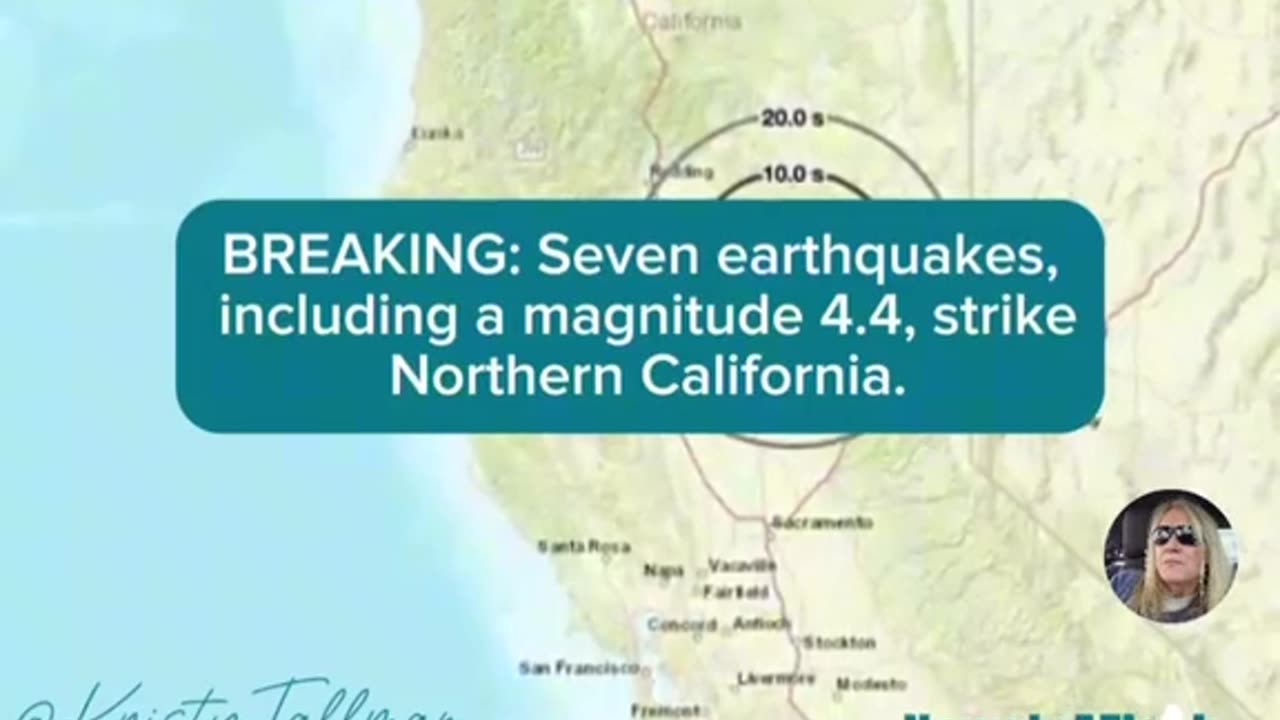 BREAKING‼️EARTHQUAKES INCLUDING A MAGNITUDE 4.4 STRIKE NORTHERN CALIFORNIA