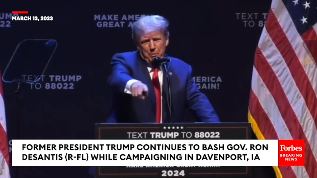 Trump Escalates Attacks On Ron DeSantis At Iowa Campaign Event