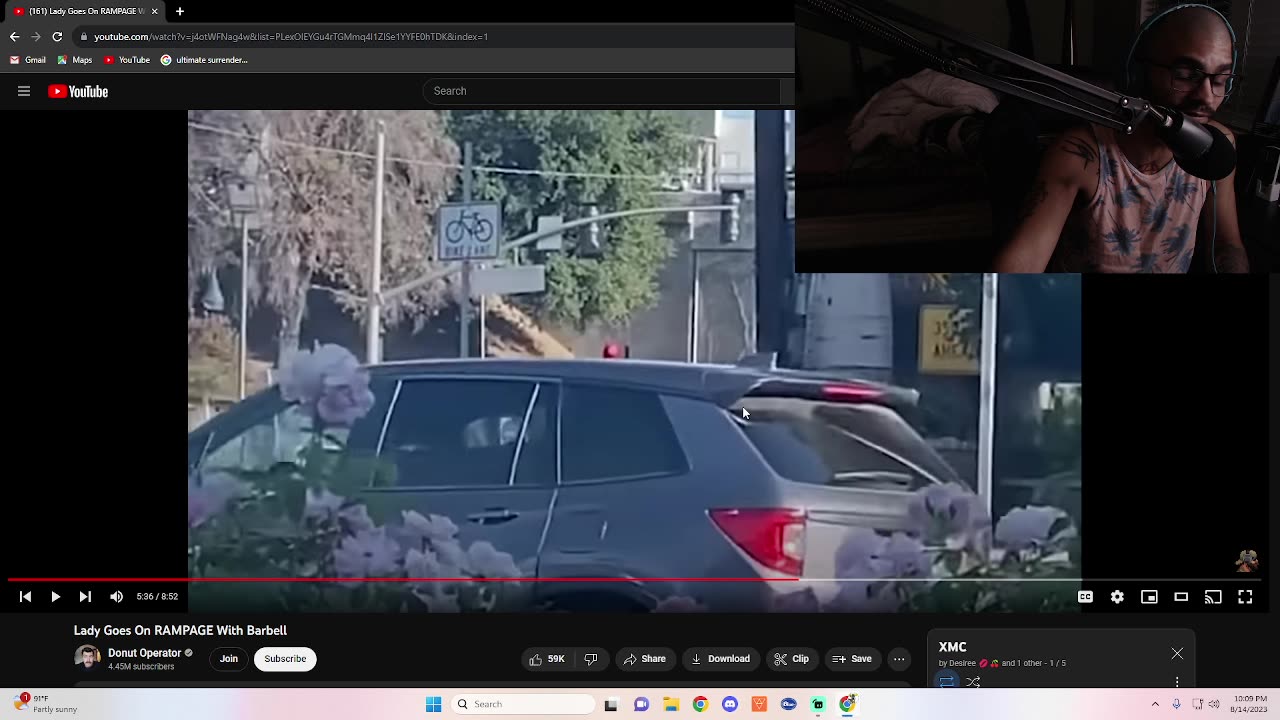 Lady Goes On Rampage With Barbell And Then Gets Dropped lol