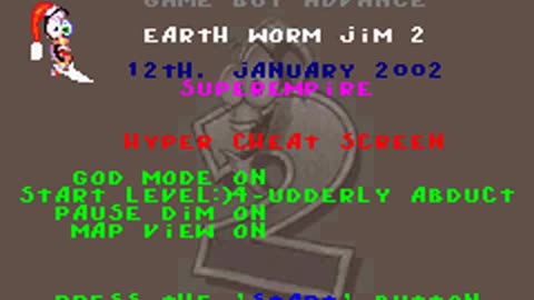 Cheat Menu - Earthworm Jim 2 (U) (GBA)_Cut