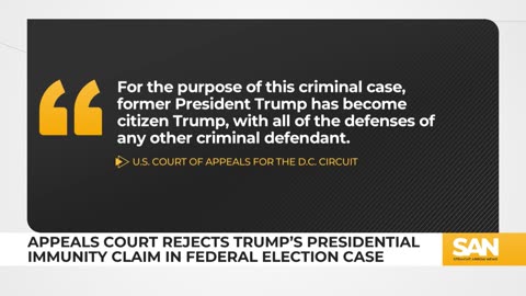 Trump's Presidential Immunity Claim Denied by Federal Appeals Court
