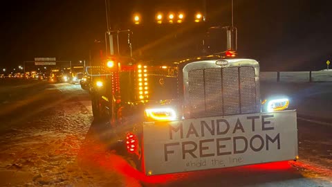 Massive Group of Truckers Protest Mandates in Canada #FreedomConvoy