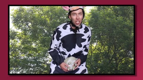 VEGAN MAN SINGS AS A COW