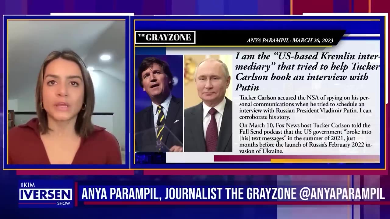 ANYA PARAMPIL - RUSSIA’S FOREIGN MINISTER COULD NOT EMAIL TUCKER CARLSON