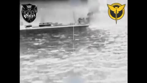 Ukrainian GUR shows a naval drone attack on a Russian Project 498 ‘Saturn’ or 'Proteus'