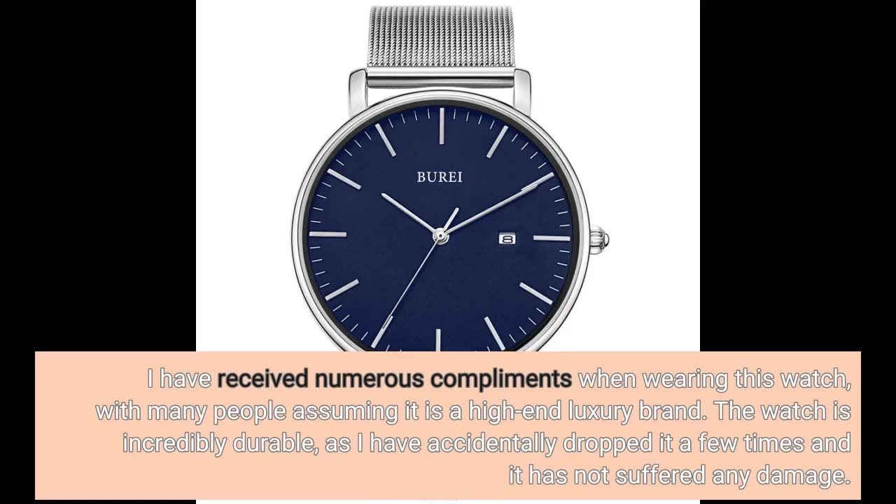 BUREI Ultra Slim Quartz Watches for Men Women Minimalist Simple Wrist Watches Analog Date Waterproof