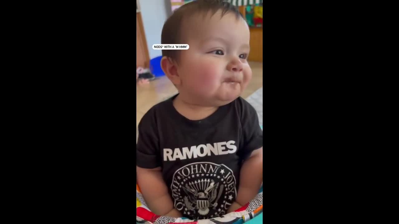 Baby speaks first full sentence after trying chocolate for the first time