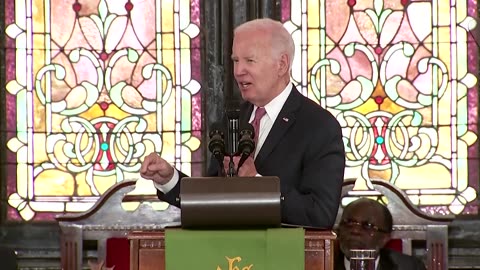 Biden slams white supremacy at Charleston shooting site