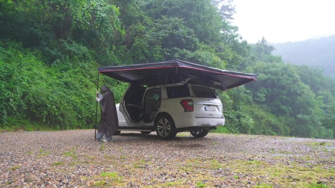 Single car camping, do not ask how lonely, sometimes a person is happy