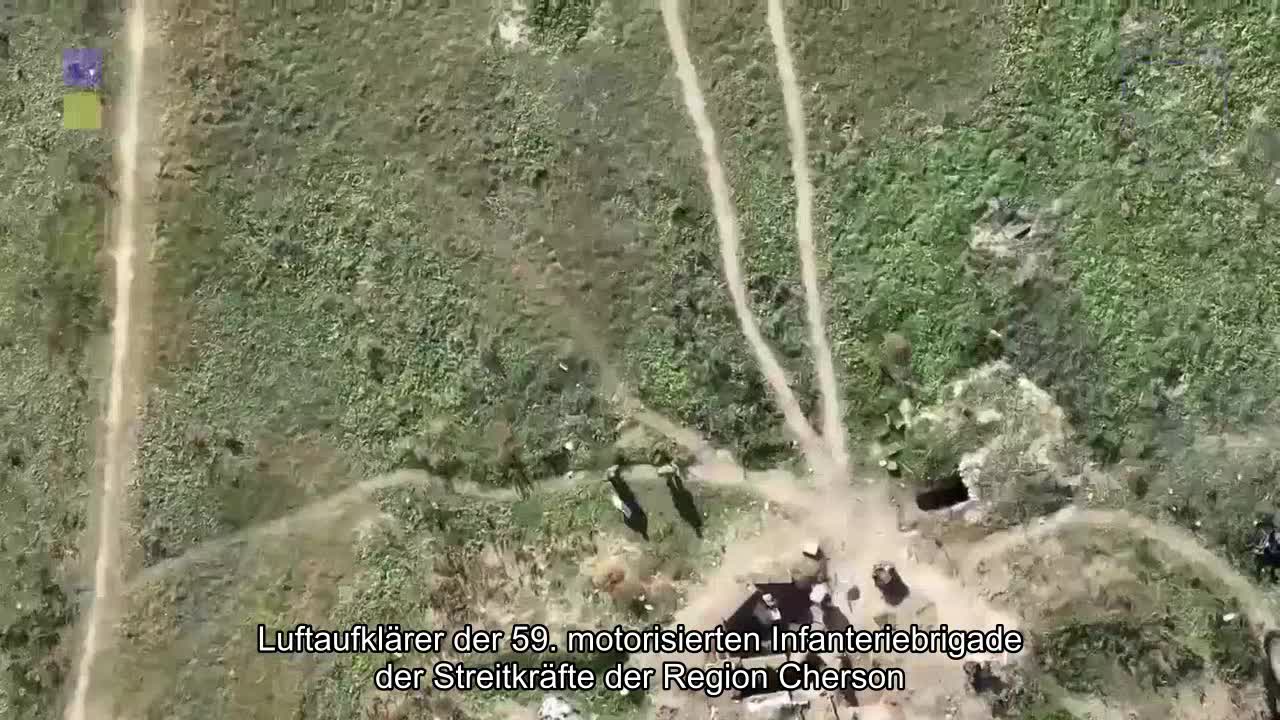 In der Region Cherson schickten Luftaufklärer der 59. motorisierten Infanteriebrigade der Streitkrä