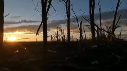 This is not footage from a film about WW1. A field of recent battles in Donbas.