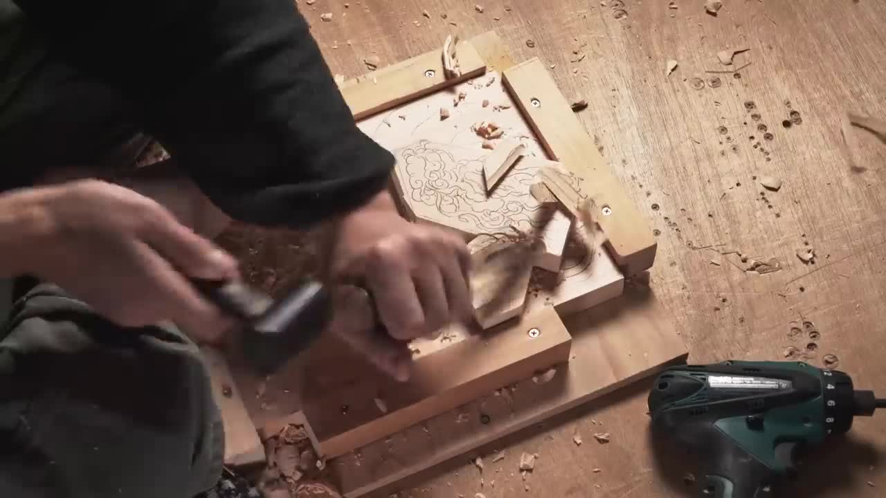 Wood Carving Dragon| To use technic of Japanese traditional wood carving| Woodworking