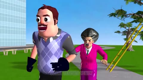 Scary Teacher 3D Siren Head Best Prank Miss T And Piggy With Child Game Animation