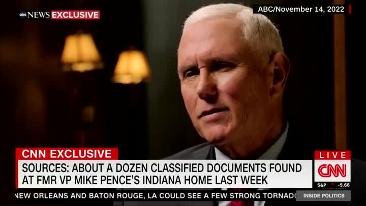 Nov 14, 2022 - Mike Pence says he did not take classified docs - Jan 24, 2023 - Ooopsie...
