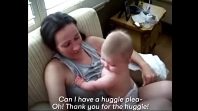 funny baby with mum friend so funny