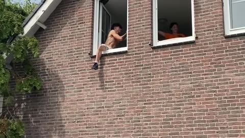 Girl Jump From window