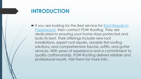 Get The Best Roof Repairs in Popeswood.