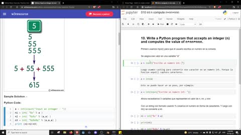 010 - Python ejercicios w3 -n+nn+nnn