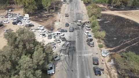 😲 Aerial view of Israeli Festival after the Massacre 😲