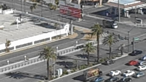 Tropicana Hotel seen way up high at Excalibur