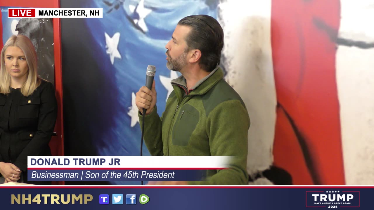 NH4TRUMP - DON JR VISITS THE NH TRUMP TEAM HQ