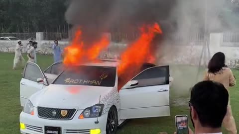 Car Catch fire during drifting