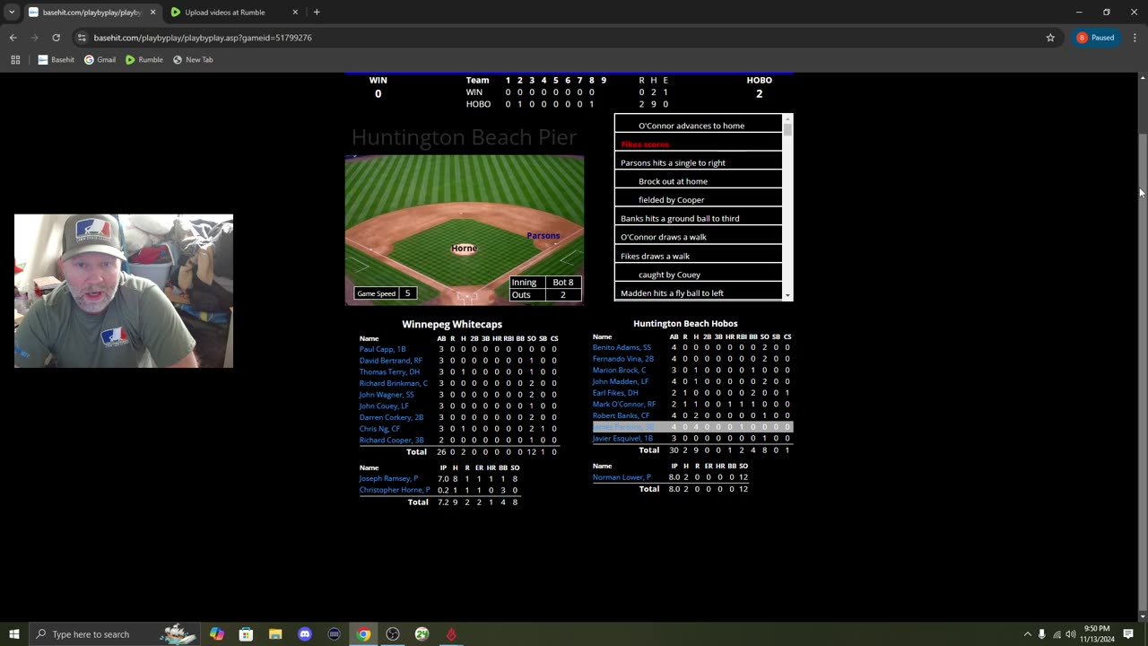 Whitecaps vs. Hobos Gm. # 1