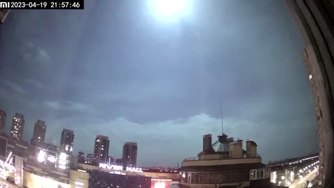 Over the Kyiv. Looks like a meteor for me…