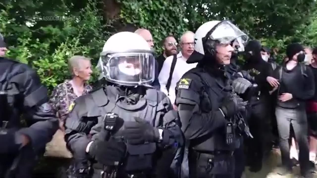 Protest against Germany's far-right AfD at convention