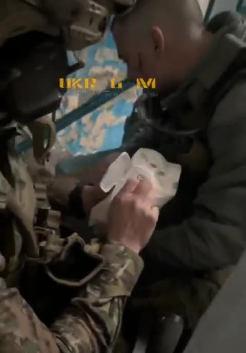 Bakhmut UAF soldiers tend to there own in the stairwell