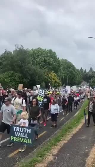 New Zealand hits the streets to Protest for Freedom, Mandates & restrictions