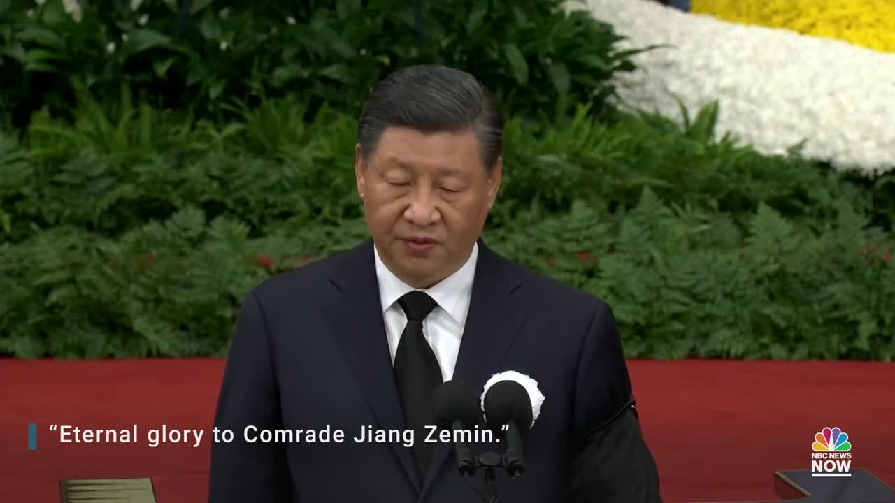 Chinese President Xi Honors Jiang Zemin At Memorial