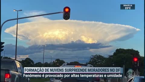 Formação de nuvens surpreende moradores no Distrito Federal | SBT Brasil (19/01/22)