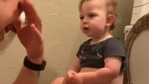 Potty Training Video of Baby [ Baby has alot to say]😊😊