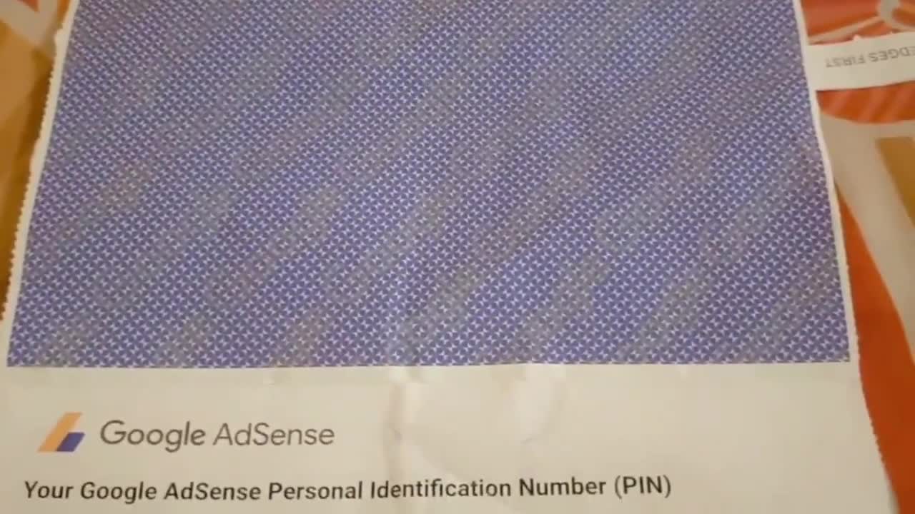 Alhamdulilah I received my Google Adsense Pin Google Adsense Pin verification