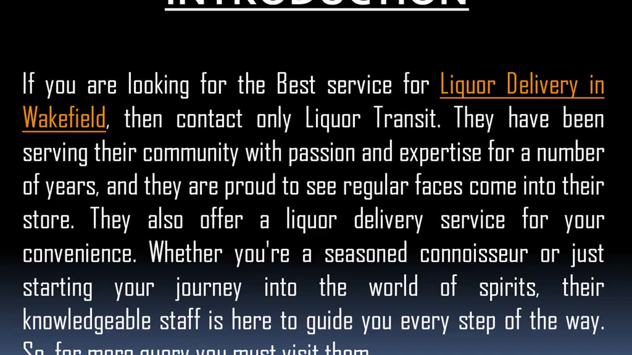 Best service for Liquor Delivery in Wakefield