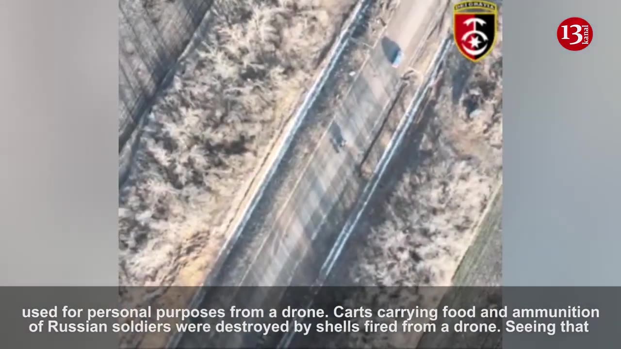 Drone made such situation for Russians carrying food and ammunition in cart stolen from population