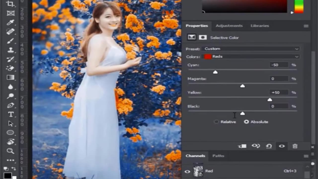 Soft Blue Color Grading in Photoshop