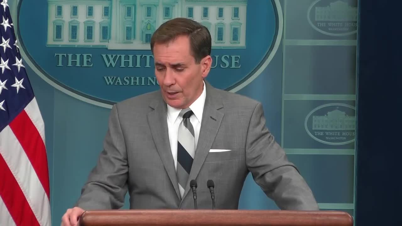 Karine Jean-Pierre and John Kirby hold White House briefing