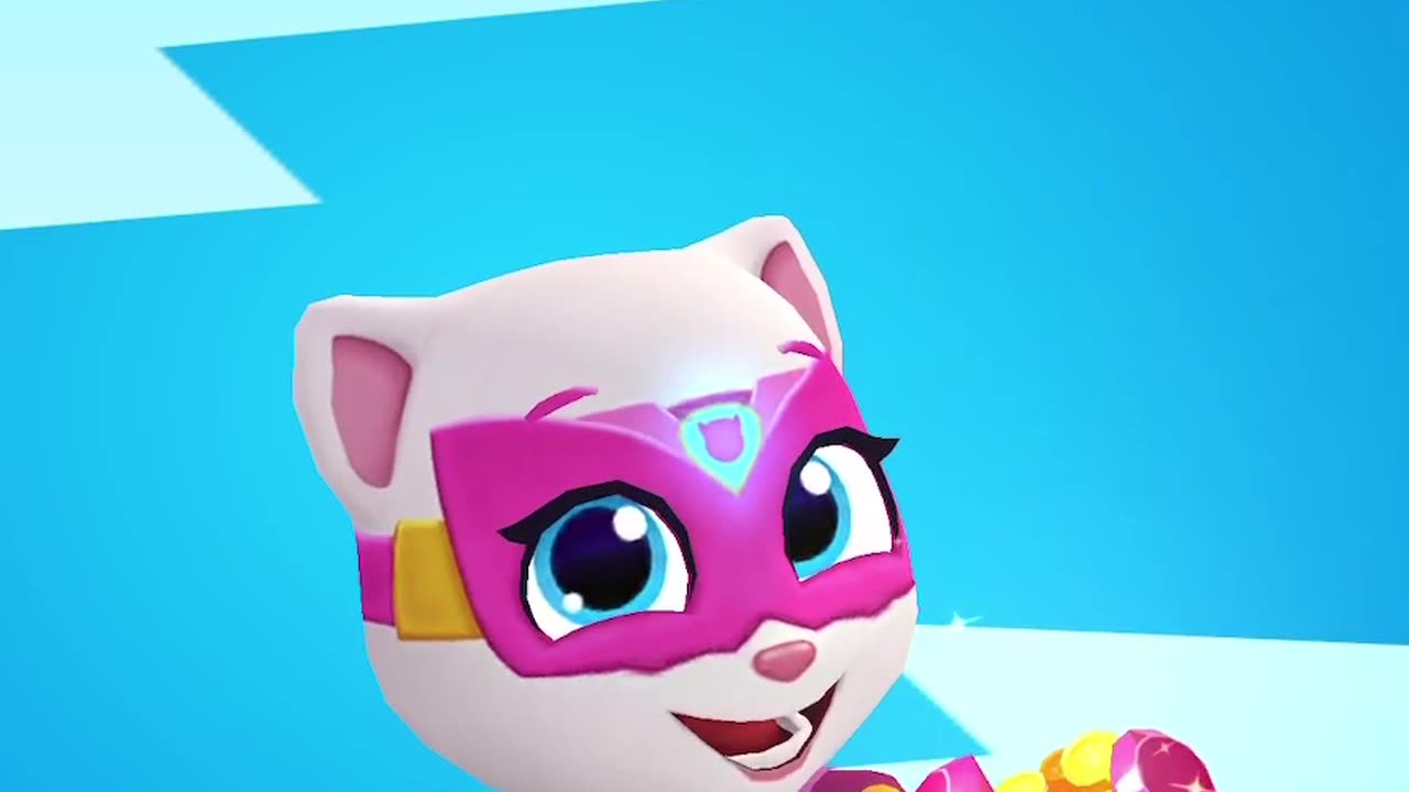 ANGELA CAUGHT THE CRIMINAL - ANGELA SAVE THE CITY 🏍️⚡️💥 #talkingtom #games #ios #shorts #android