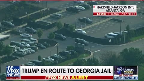 Trump motorcade is huge as he lands in Atlanta GA to be arrested