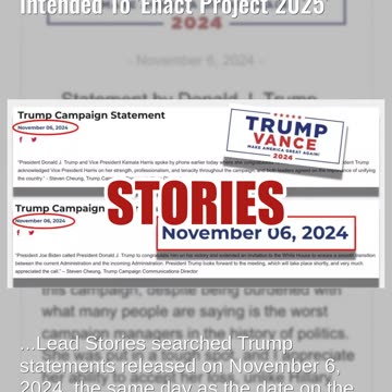 Fact Check: Trump Did NOT Release Official Statement Saying He Intended To 'Enact Project 2025'