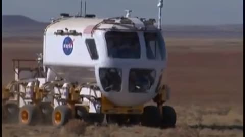 NASA ASTRONAUTS AND LUNAR ROVER IN INAUGURATION PARADE