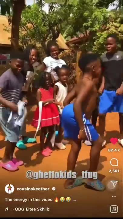 African kids dancing on Afro music