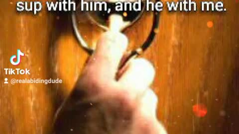 Jesus is knocking...let Him in.