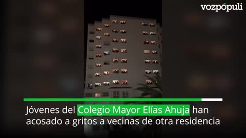 Jóvenes de un colegio mayor de Madrid acosan a gritos a sus vecinas: "Salid de vuestras madrigueras"