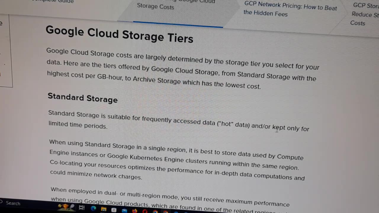 Understanding Google Cloud Storage Costs